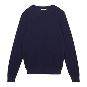 Sandro Mens Small S Long Sleeve Sweatshirt Cashmere Blend Sweater Blue‎
